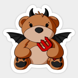 Devil Teddy Bear Sticker